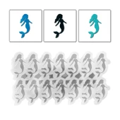 Epoksi Silikon Kalıp Çoklu Deniz Kızı Kolye Anahtarlık Küpe Kalıbı 14 Lü - 1