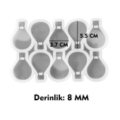 Epoksi Silikon Kalıp Çoklu Küçük Kapadokya Balonu Kolye Anahtarlık Küpe Kalıbı 10 Lu - 4