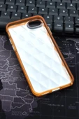 iPhone 7 Plus / 8 Plus Uyumlu Baklava Desenli Pırlanta Taşlı Sert Kapak Kılıf Turuncu thumbnail 7