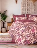Cotton Box Ethnic Çift Kişilik Nevresim Takımı Estilo Bordo - 1