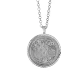 AgaKulche 1 Ons Silver 14 Ayar Kalemli Altın Çerçeve Kolye thumbnail 2