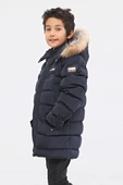 Natürel Kürklü Erkek Çocuk Şişme Mont 51246 - 12