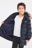 Natürel Kürklü Erkek Çocuk Şişme Mont 51246 - 7