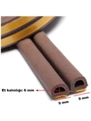 D Tipi Kapı Ve Pencere Izolasyon Bandı - Fitili Kauçuk Kahverengi 2 X 50 = 100 Metre - 2