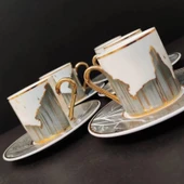 Cooker CKR2795 Porselen Kahve Fincan Seti Gri - 2