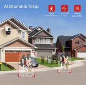 Icsee 8MP Çift Lens Kamera  Su Geçirmez Güvenlik Kamera Gece Görüş İnsan İzleme Güvenlik Kamerası - 4