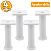 (4 ADET) Ayarlanabilir Destek 15 Cm Kahverengi Mobilya Kanepe Koltuk Baza Yükseltme Yükseltici Ayağı Ayakları - 1