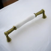 Anav Porselen Antik Sarı Kulp 160 mm Mobilya Çekmece Mutfak Dolabı Dolap Kapak Kulplar Kulb Kulpu thumbnail 4