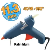 Elektrikli 193° C Sıcak Mum Silikon Tabancası 11.3 mm Kalın Mum Çubuğu Tutkal Isı 40 W 1 Adet - 1