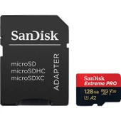 SanDisk Extreme Pro SDSQXCD-128G-GN6MA Class 10 UHS-I U3 A2 V30 128 GB Micro SD Kart - 3