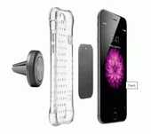 Mıknatıslı Araç İçi Cep Telefonu Tutucu 2 Adet Metal Plakalı - 3
