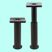 (4 ADET) Ayarlanabilir Destek 15 Cm Siyah Mobilya Kanepe Koltuk Baza Yükseltme Ayağı Ayakları thumbnail 5