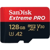 SanDisk Extreme Pro SDSQXCD-128G-GN6MA Class 10 UHS-I U3 A2 V30 128 GB Micro SD Kart - 1