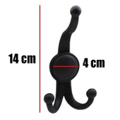 Askılık Portmanto Vestiyer Banyo Dolap Elbise Askısı Sert Plastik 5 Adet thumbnail 3