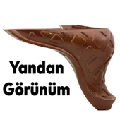 (4 ADET) Kumsal Mobilya Kanepe Koltuk Ayağı 12 Cm Kahverengi Ahşap Desenli Ayakları - 4