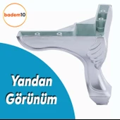 (4 ADET) Lükens Lüks Plastik Krom 14 cm Mobilya Oturma Grubu Kanepe Tv Ünitesi Koltuk Ayağı  Ayakları - 3