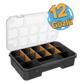 Slim Organizer 12 Gözlü Alet Çanta Bölmeli Taşınabilir Kapaklı Küçük Tek Taraflı Düzenleyici 1 Adet - 1