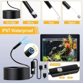 Ozmik CMR71  Işıklı 5M endoskopi kamerası 1080p HD su geçirmez IP67 8 LED  Android ve iOS thumbnail 4