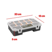 Slim Organizer 12 Gözlü Alet Çanta Bölmeli Taşınabilir Kapaklı Küçük Tek Taraflı Düzenleyici 1 Adet - 3