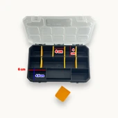 Slim Organizer 12 Gözlü Alet Çanta Bölmeli Taşınabilir Kapaklı Küçük Tek Taraflı Düzenleyici 1 Adet - 2