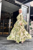 ELB017 ASİMETRİK KESİM ŞİFON ELBİSE - 8