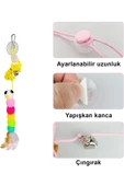 Pribor Tırtıl Kedi Oyuncağı, Kendinden Yapışkanlı, Zilli, Elastik İpli, Asılı Kedi Oyuncağı - 5