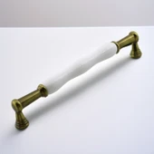Anav Porselen Antik Sarı Kulp 192 mm Mobilya Çekmece Mutfak Dolabı Dolap Kapak Kulplar Kulb Kulpu thumbnail 4