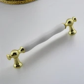Aruh Porselen Gold Altın Kulp 160 mm Mobilya Çekmece Mutfak Dolabı Dolap Kapak Kulplar Kulb Kulpu thumbnail 2