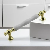 Aruh Porselen Gold Altın Kulp 160 mm Mobilya Çekmece Mutfak Dolabı Dolap Kapak Kulplar Kulb Kulpu thumbnail 5