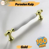 Aruh Porselen Gold Altın Kulp 160 mm Mobilya Çekmece Mutfak Dolabı Dolap Kapak Kulplar Kulb Kulpu thumbnail 1