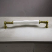 Anav Porselen Antik Sarı Kulp 192 mm Mobilya Çekmece Mutfak Dolabı Dolap Kapak Kulplar Kulb Kulpu thumbnail 8