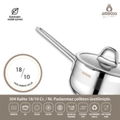 Bella 14 Parça Tüm Ocaklara Uyumlu Paslanmaz Çelik Tencere Sütlük Saklama Kabı Seti thumbnail 4