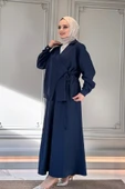 ETKT001 KRUVAZE BELİ LASTİKLİ ÜSTÜ BAĞLAMALI ETEKLİ TAKIM - 4