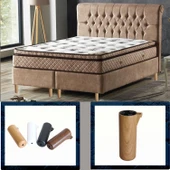 Kapsül Bohem Açık Ceviz 18 cm Mobilya Kanepe Koltuk Baza Yükseltici Yükseltme Ayağı Ayakları 8 Adet thumbnail 7