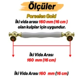 Aruh Porselen Gold Altın Kulp 160 mm Mobilya Çekmece Mutfak Dolabı Dolap Kapak Kulplar Kulb Kulpu thumbnail 3