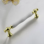 Aruh Porselen Gold Altın Kulp 160 mm Mobilya Çekmece Mutfak Dolabı Dolap Kapak Kulplar Kulb Kulpu thumbnail 4