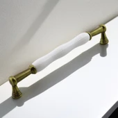 Anav Porselen Antik Sarı Kulp 192 mm Mobilya Çekmece Mutfak Dolabı Dolap Kapak Kulplar Kulb Kulpu thumbnail 5