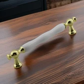 Aruh Porselen Gold Altın Kulp 160 mm Mobilya Çekmece Mutfak Dolabı Dolap Kapak Kulplar Kulb Kulpu thumbnail 7