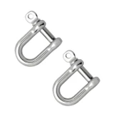 U Tipi Zincir Kilidi Kilitli Karabina 6 mm Kilit Salıncak Askısı Ek Bağlantı Parça Aparat 2 ADET - 3