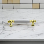 Arnas Porselen Gold Altın Kulp 96 mm Mobilya Çekmece Mutfak Dolabı Dolap Kapak Kulplar Kulb Kulpu thumbnail 6