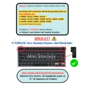 MacBook Türkçe F Klavye Koruyucu Yeni Düzen Air 13.6–15.3 Pro 14.2–16.2 Silikon thumbnail 2