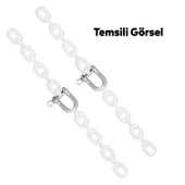 U Tipi Zincir Kilidi Kilitli Karabina 6 mm Kilit Salıncak Askısı Ek Bağlantı Parça Aparat 2 ADET - 5