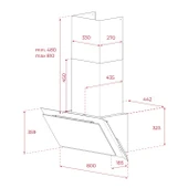 TEKA DVI 88-G1 İNFİNİTY MAT SİYAH CAM 80 CM. DUVAR TİPİ DAVLUMBAZ thumbnail 4