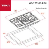 112610074-Teka GSC 75330 RBC VN Rustik Ankastre Ocak - 2