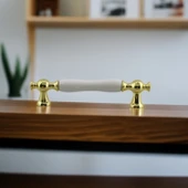 Aruh Porselen Gold Altın Kulp 128 mm Mobilya Çekmece Mutfak Dolabı Dolap Kapak Kulplar Kulb Kulpu thumbnail 7