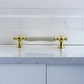 Aruh Porselen Gold Altın Kulp 128 mm Mobilya Çekmece Mutfak Dolabı Dolap Kapak Kulplar Kulb Kulpu thumbnail 8