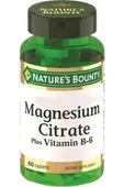 Nature's Bounty Magnesium Citrate Plus with Vitamin B6 60 Kaplet - SKT:09/2026 - 1