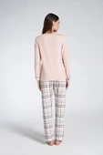 Gd Goldoremi 1732 Don't Quıt Kadın Ekoseli Uzun Kollu Pijama Takım - 3