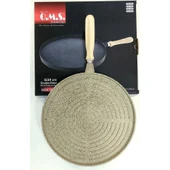 OMS 3285 Döküm Granit Yuvarlak Çift Taraflı 34 cm Gözleme Tavası Kumbeji thumbnail 2