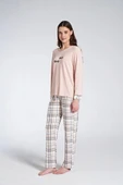 Gd Goldoremi 1732 Don't Quıt Kadın Ekoseli Uzun Kollu Pijama Takım - 2